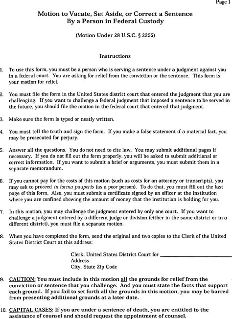 28 U.S.C. § 2255 Motions: The Last Line of Defense in Federal Criminal.